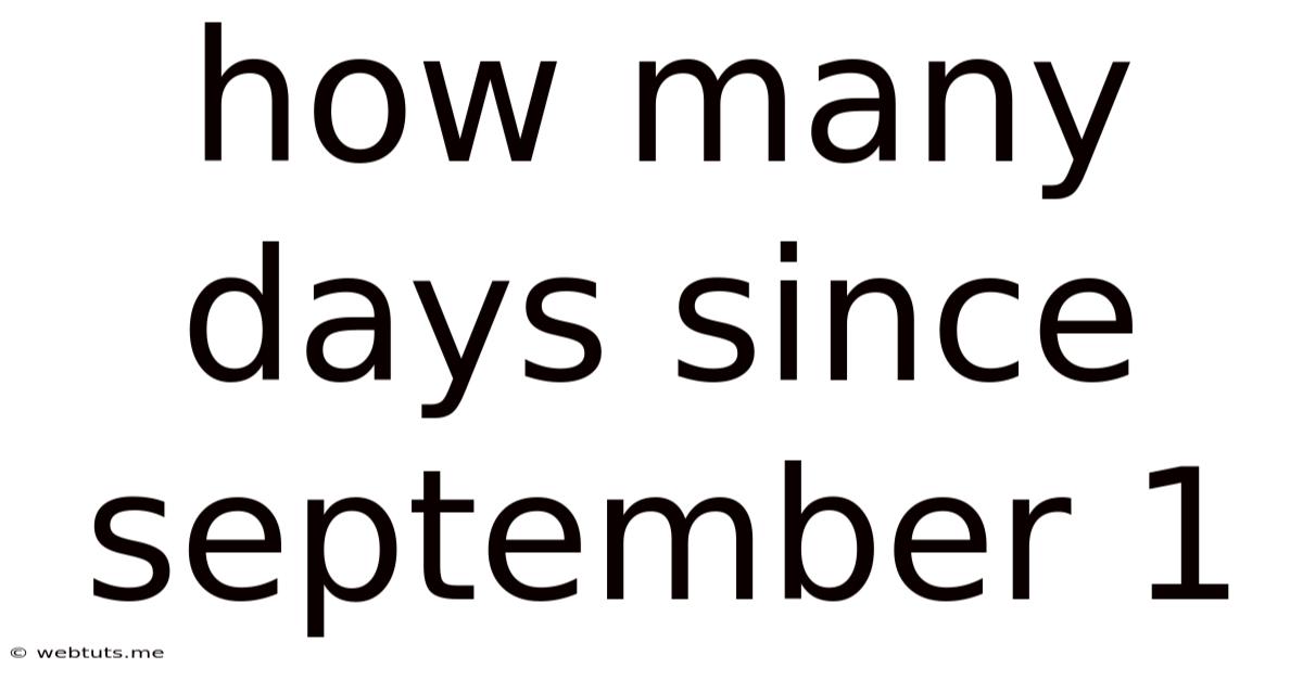 How Many Days Since September 1
