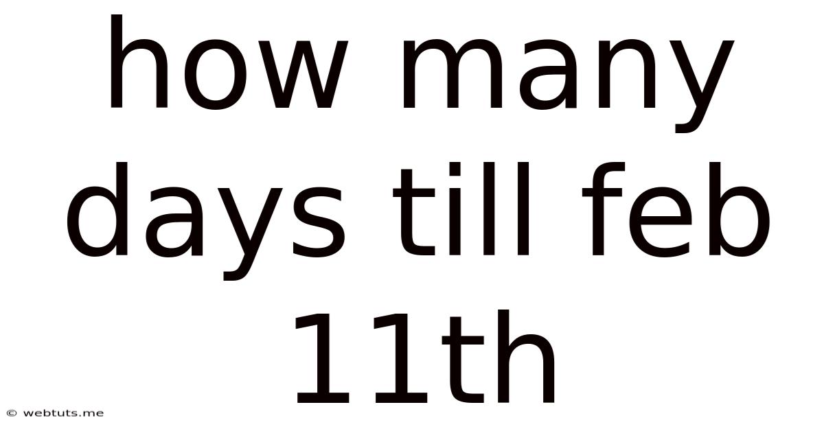 How Many Days Till Feb 11th