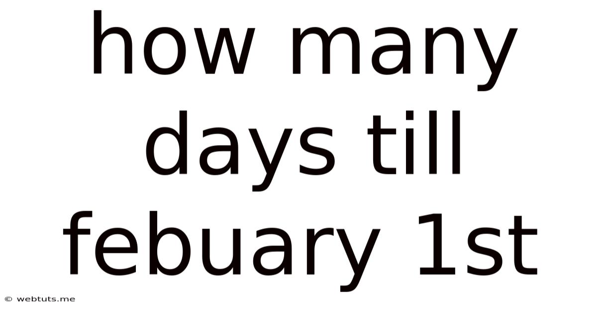 How Many Days Till Febuary 1st