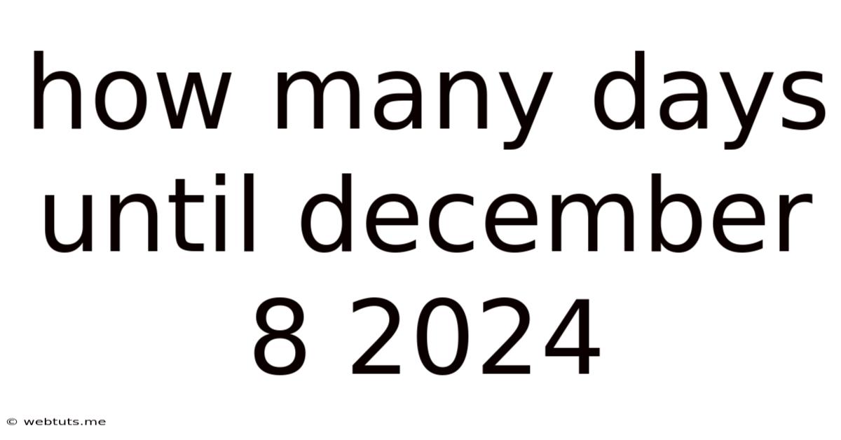 How Many Days Until December 8 2024