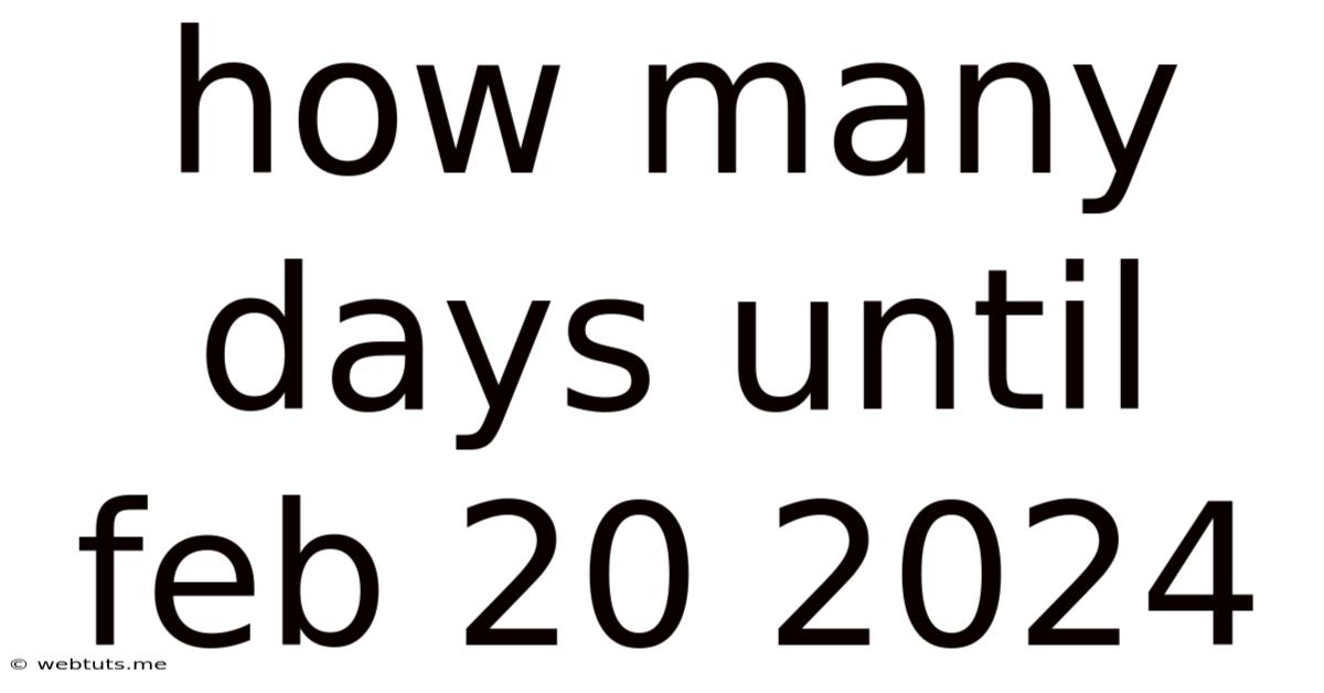 How Many Days Until Feb 20 2024