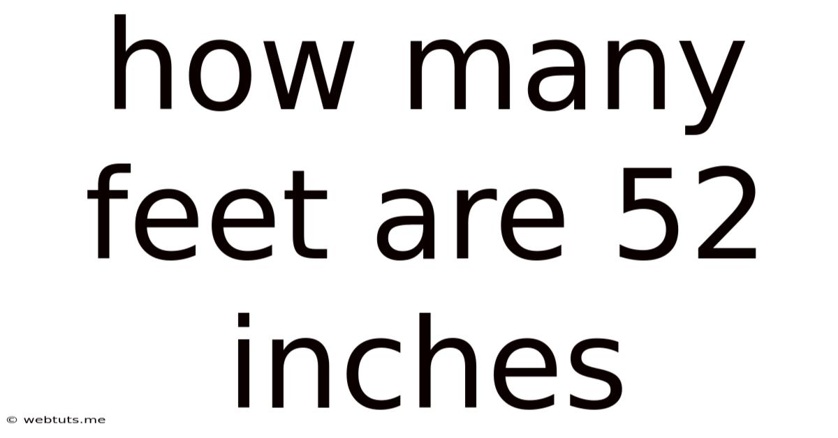 How Many Feet Are 52 Inches