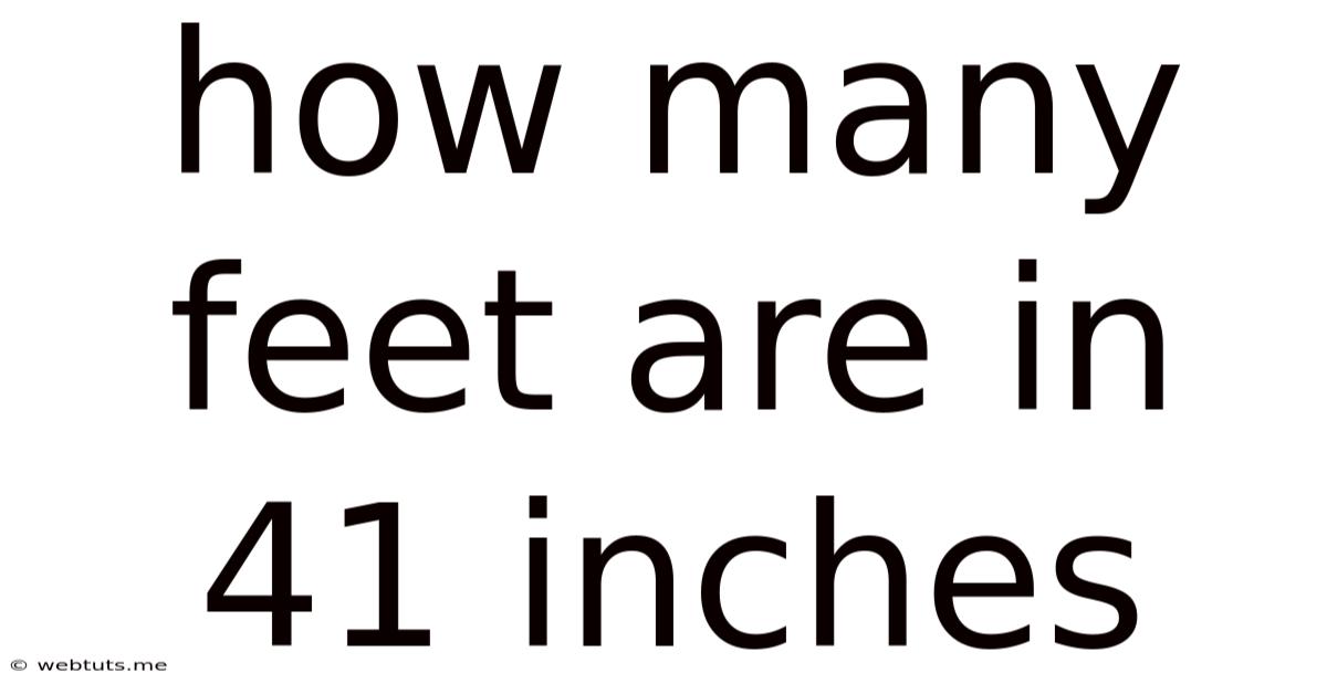 How Many Feet Are In 41 Inches