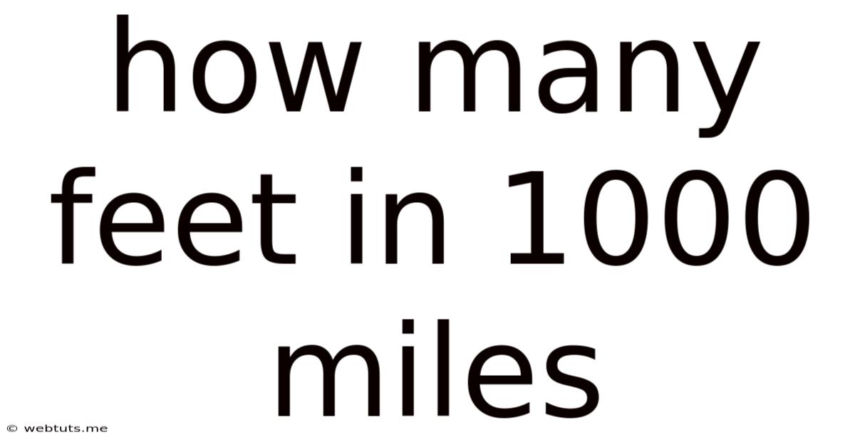 How Many Feet In 1000 Miles
