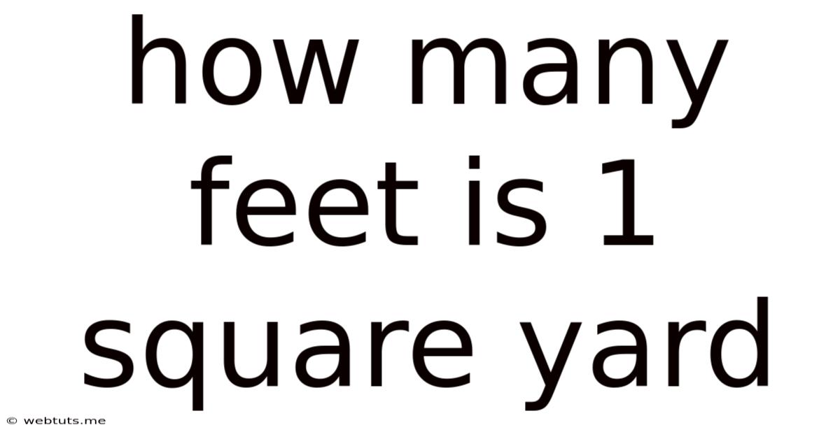How Many Feet Is 1 Square Yard