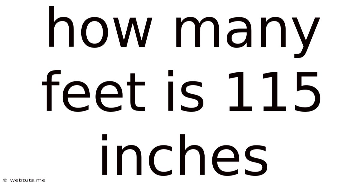 How Many Feet Is 115 Inches