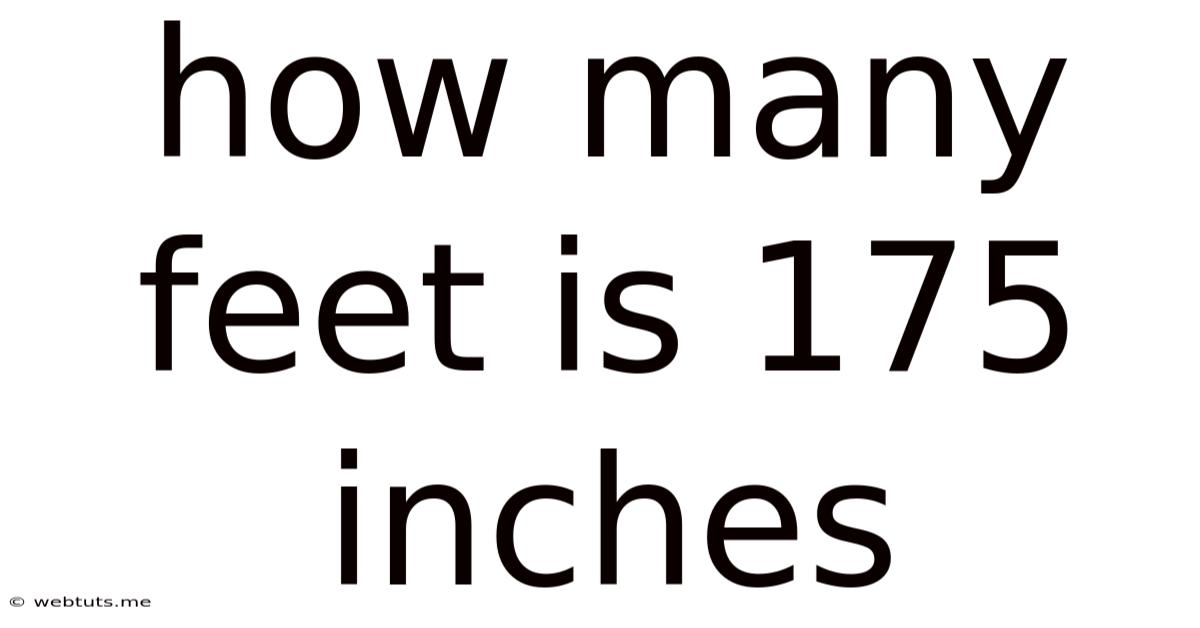 How Many Feet Is 175 Inches