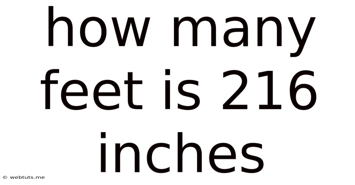 How Many Feet Is 216 Inches