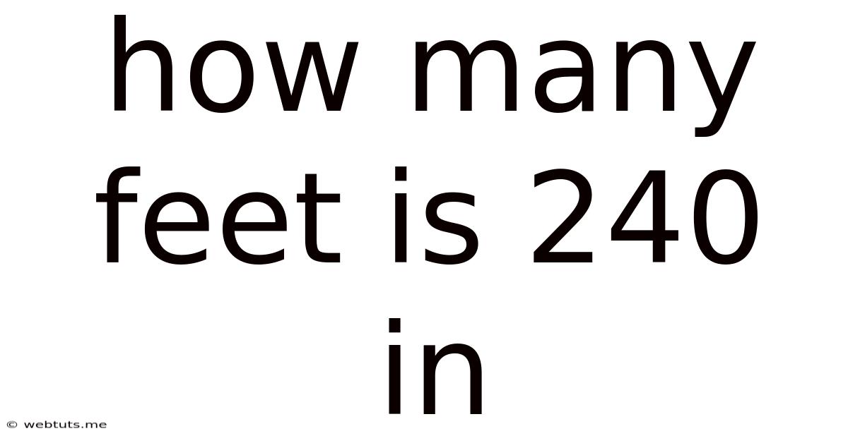 How Many Feet Is 240 In