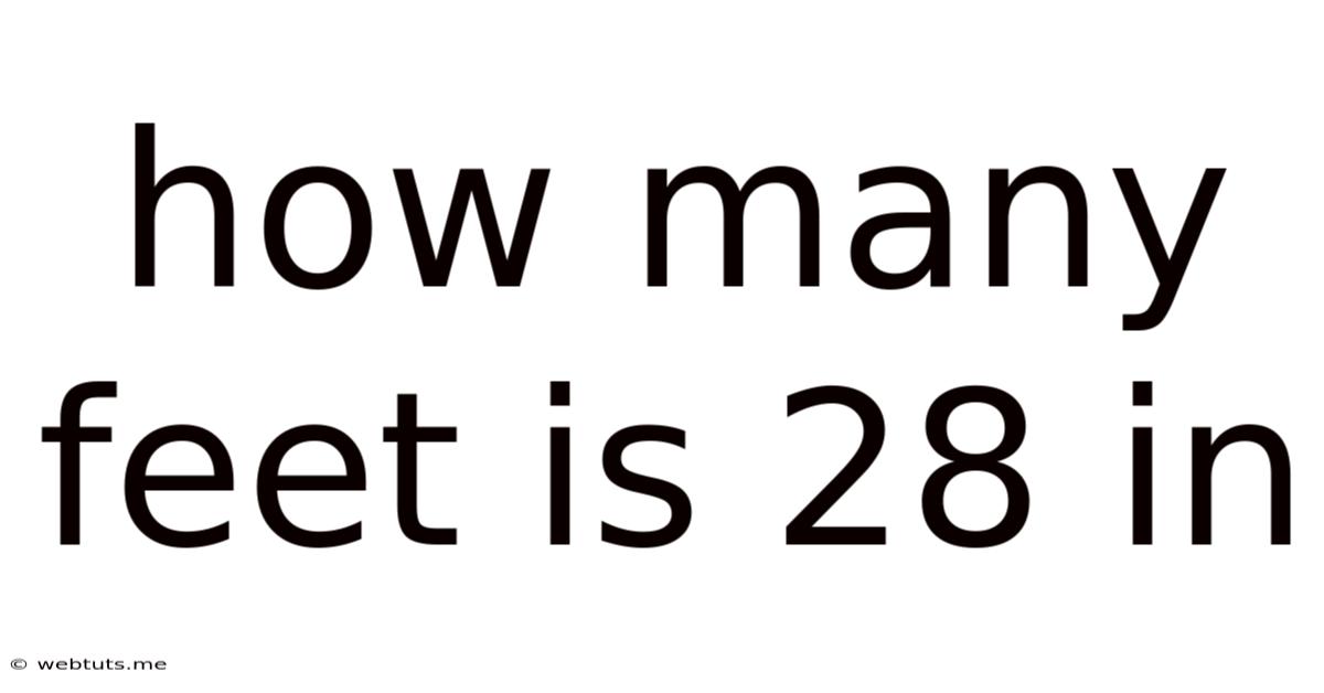 How Many Feet Is 28 In