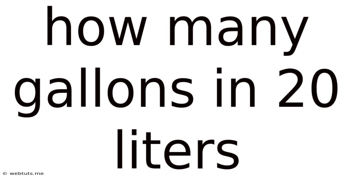 How Many Gallons In 20 Liters