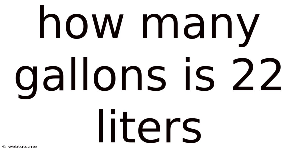 How Many Gallons Is 22 Liters