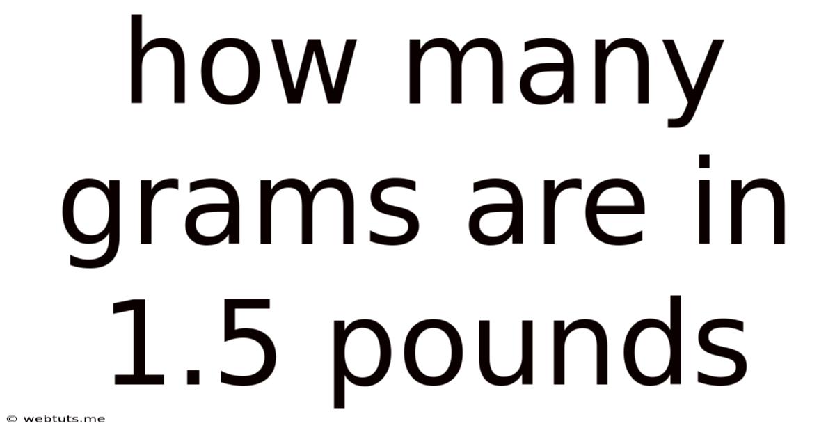 How Many Grams Are In 1.5 Pounds