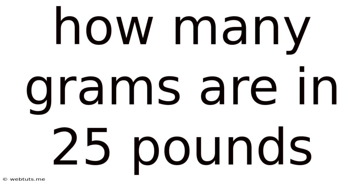 How Many Grams Are In 25 Pounds