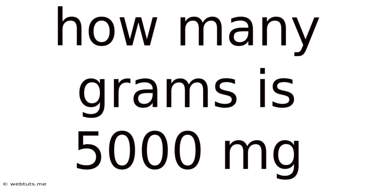 How Many Grams Is 5000 Mg