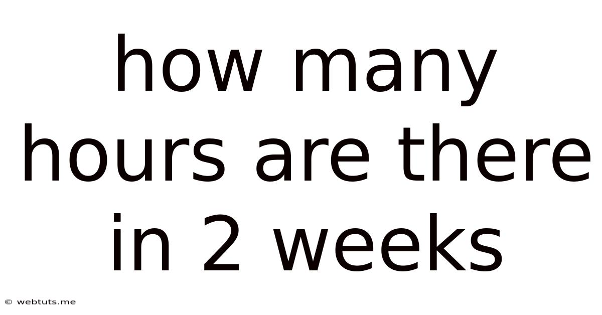 How Many Hours Are There In 2 Weeks