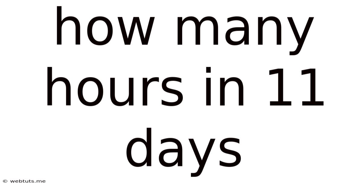 How Many Hours In 11 Days