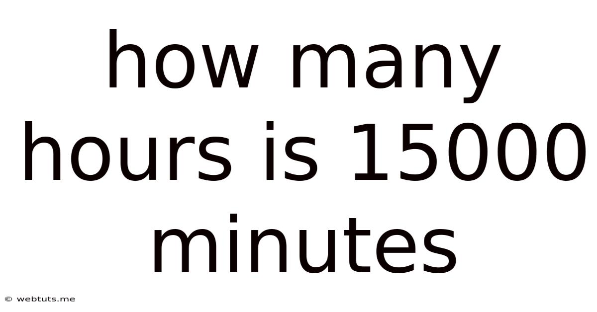 How Many Hours Is 15000 Minutes