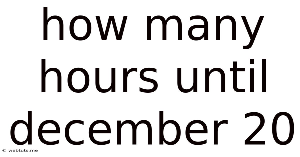 How Many Hours Until December 20