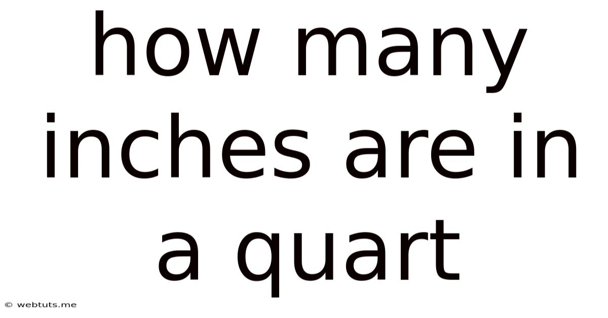 How Many Inches Are In A Quart