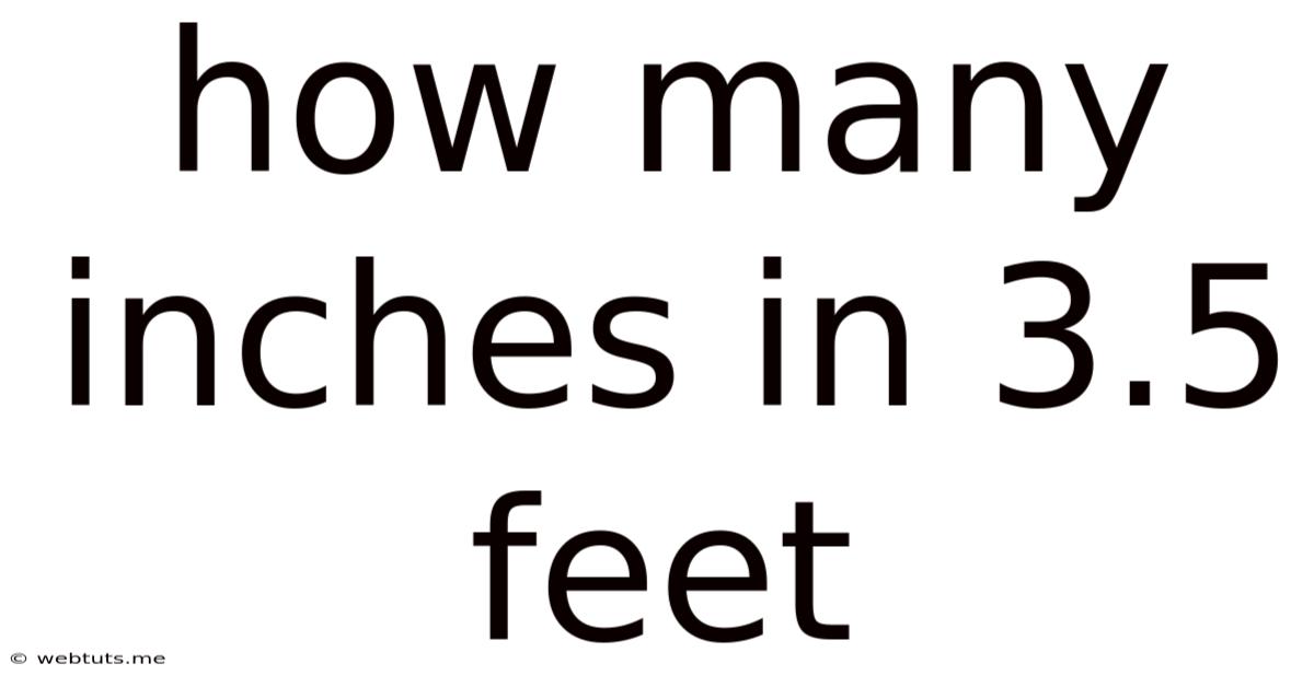 How Many Inches In 3.5 Feet
