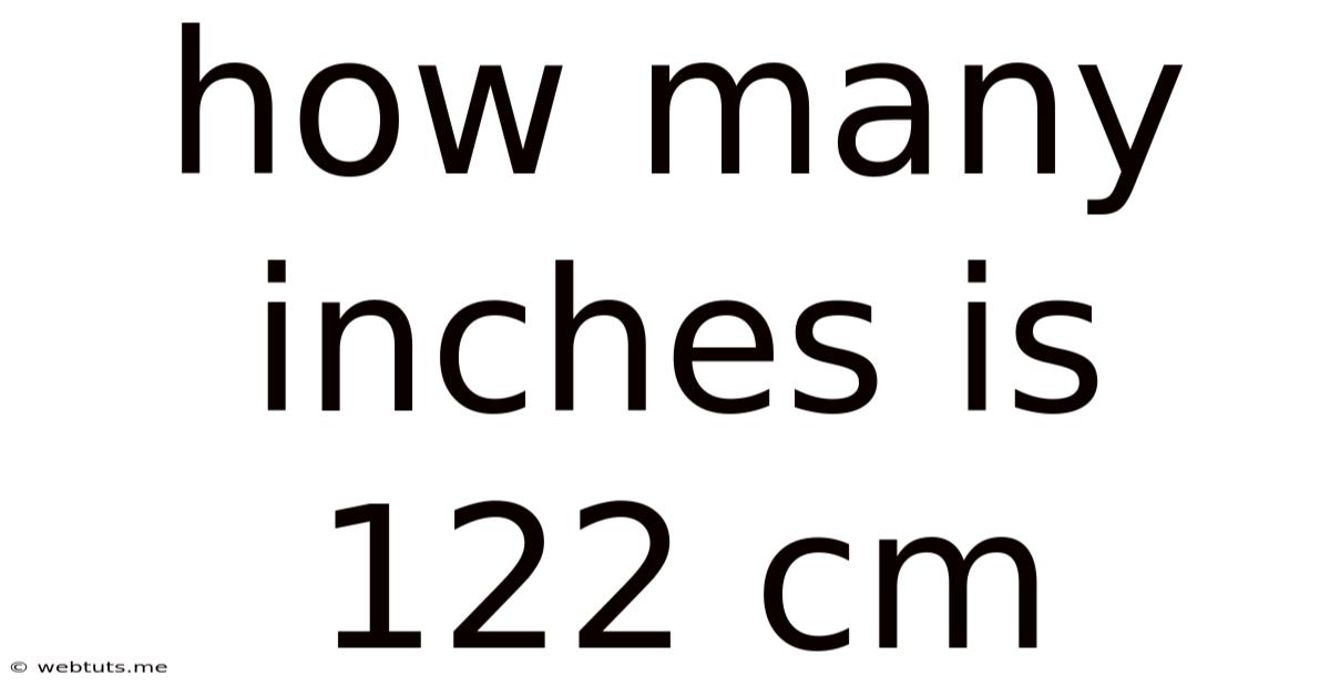 How Many Inches Is 122 Cm