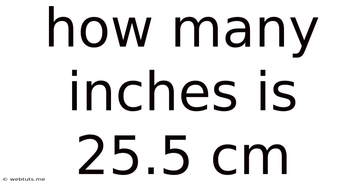How Many Inches Is 25.5 Cm
