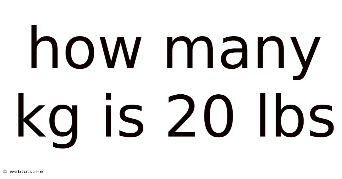 How Many Kg Is 20 Lbs