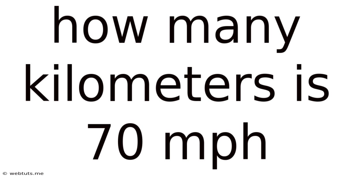 How Many Kilometers Is 70 Mph