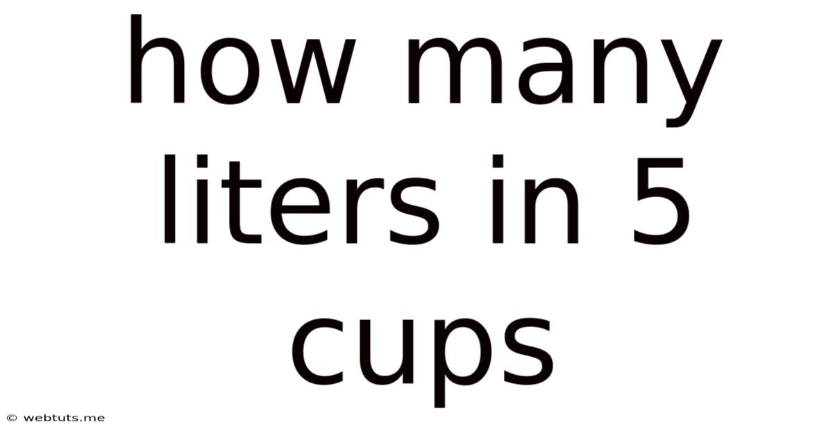 How Many Liters In 5 Cups