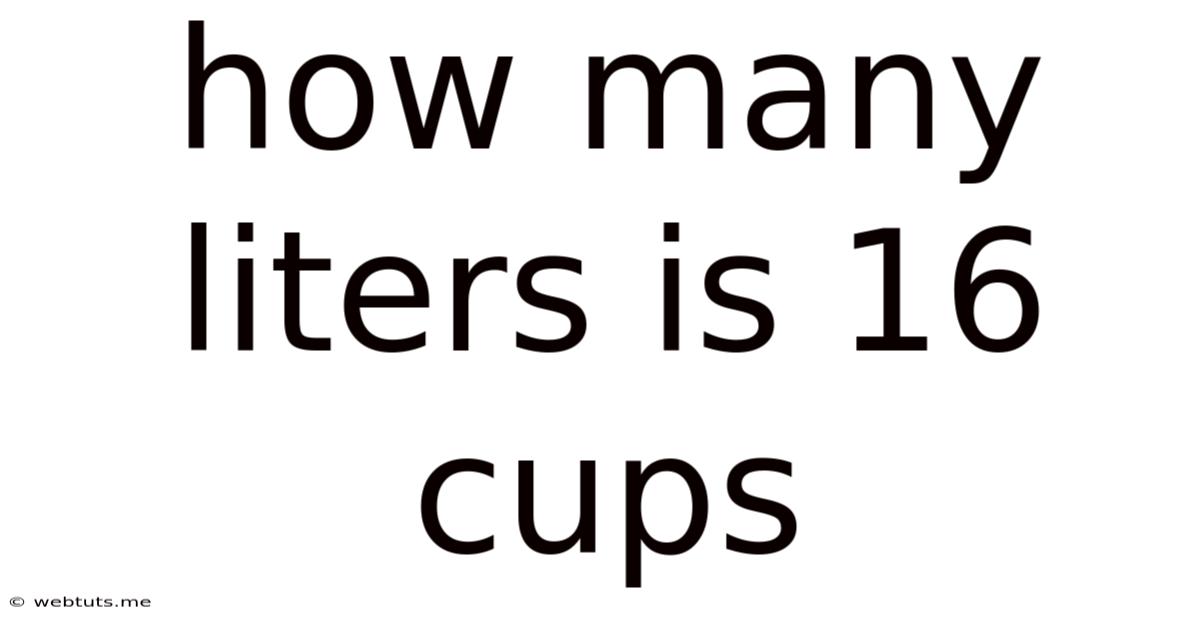 How Many Liters Is 16 Cups