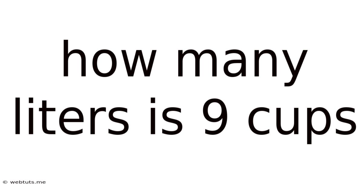 How Many Liters Is 9 Cups