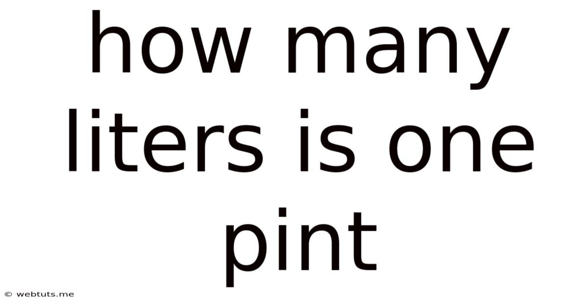 How Many Liters Is One Pint