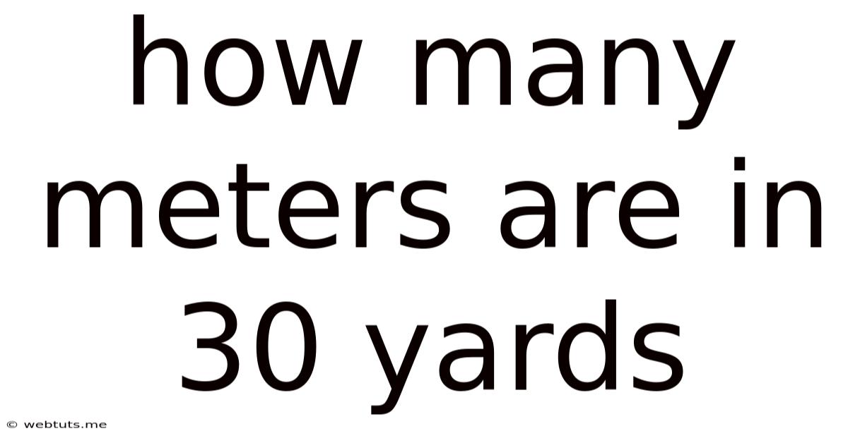 How Many Meters Are In 30 Yards