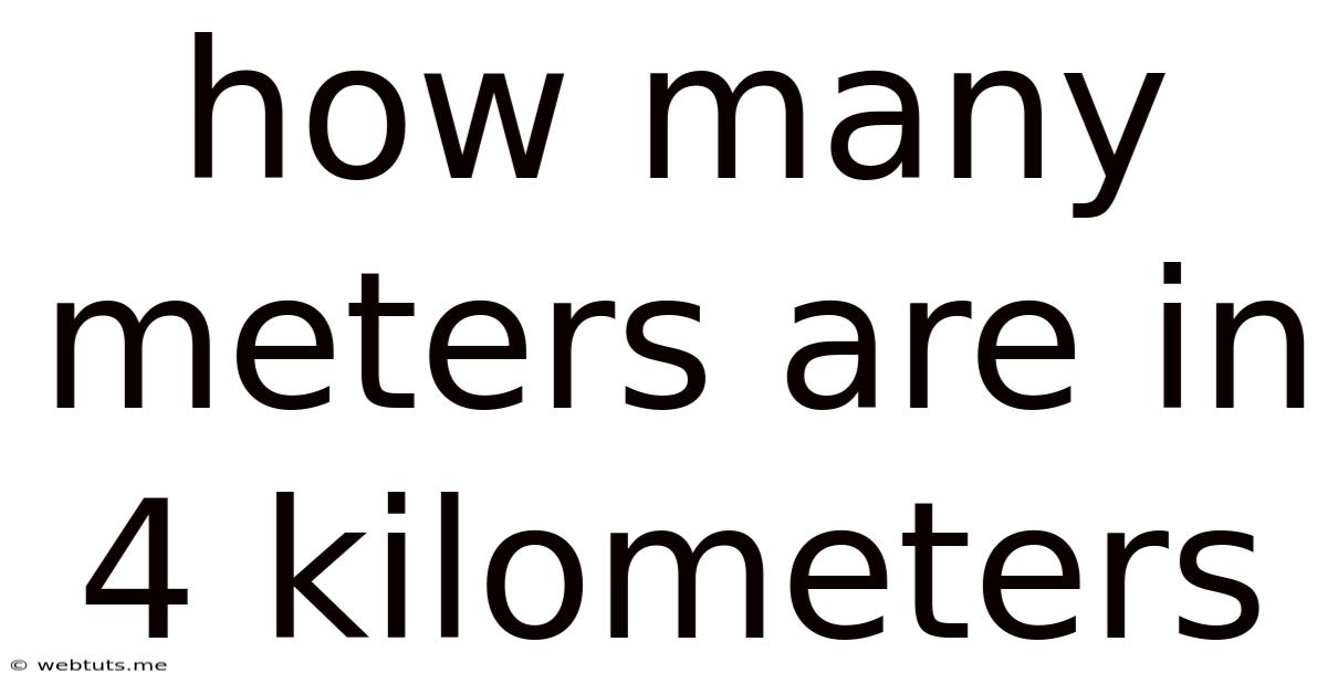 How Many Meters Are In 4 Kilometers