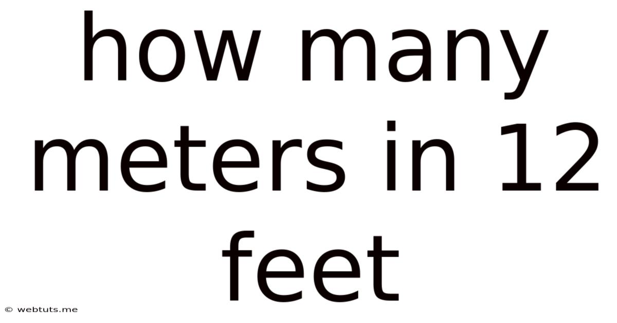 How Many Meters In 12 Feet