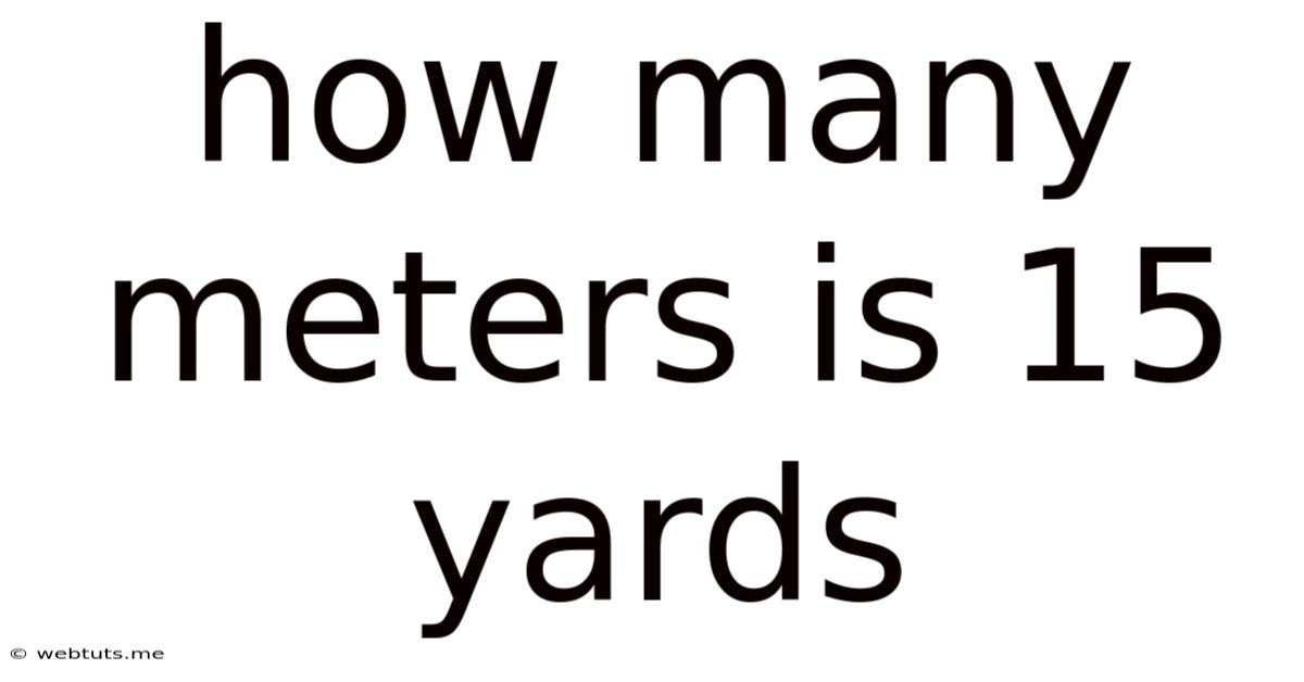 How Many Meters Is 15 Yards