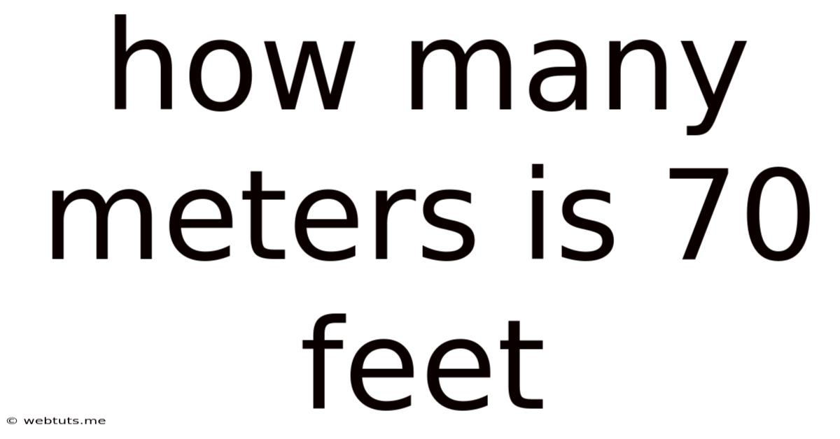 How Many Meters Is 70 Feet