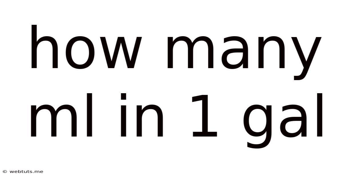 How Many Ml In 1 Gal