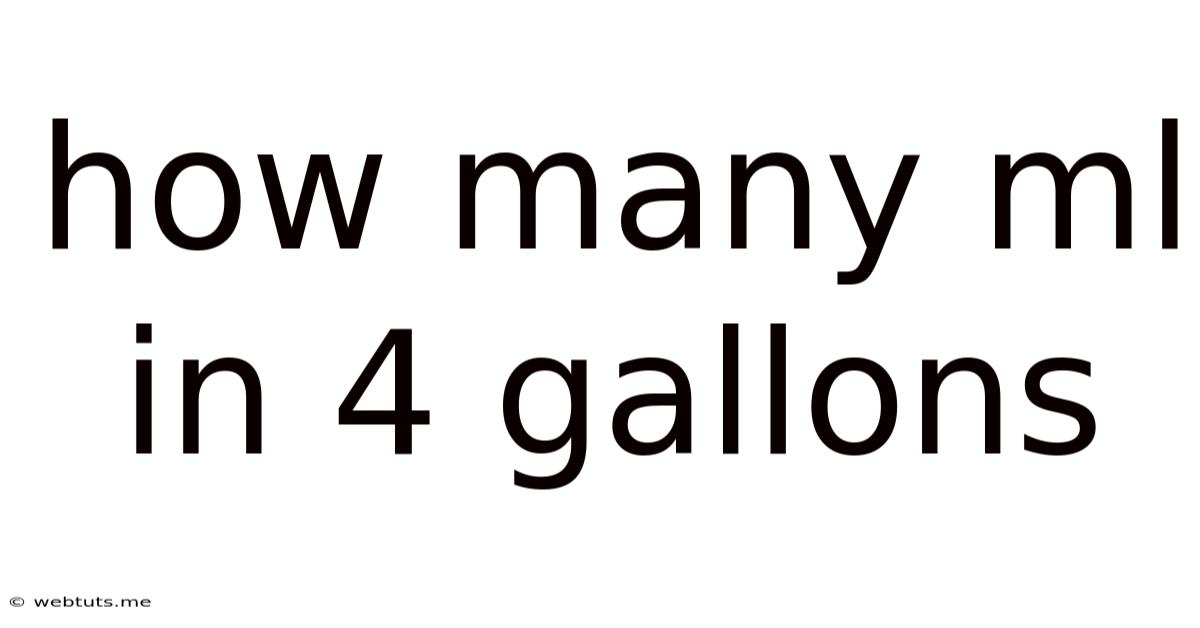 How Many Ml In 4 Gallons