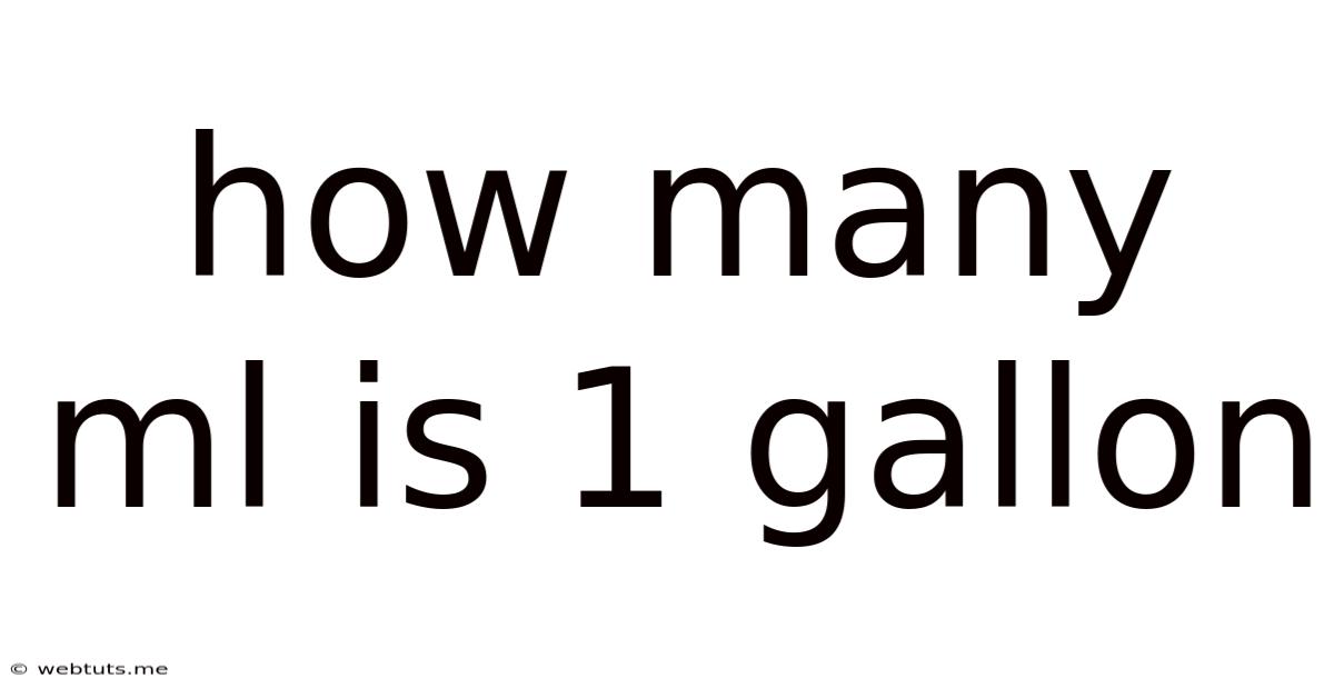 How Many Ml Is 1 Gallon