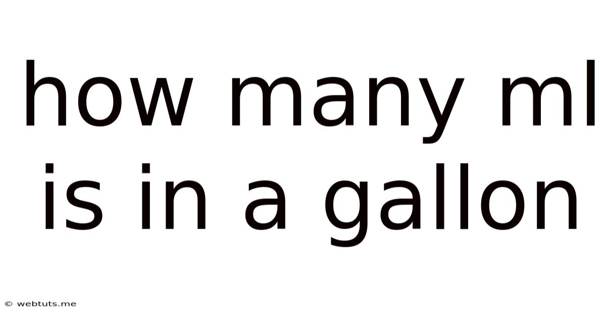 How Many Ml Is In A Gallon