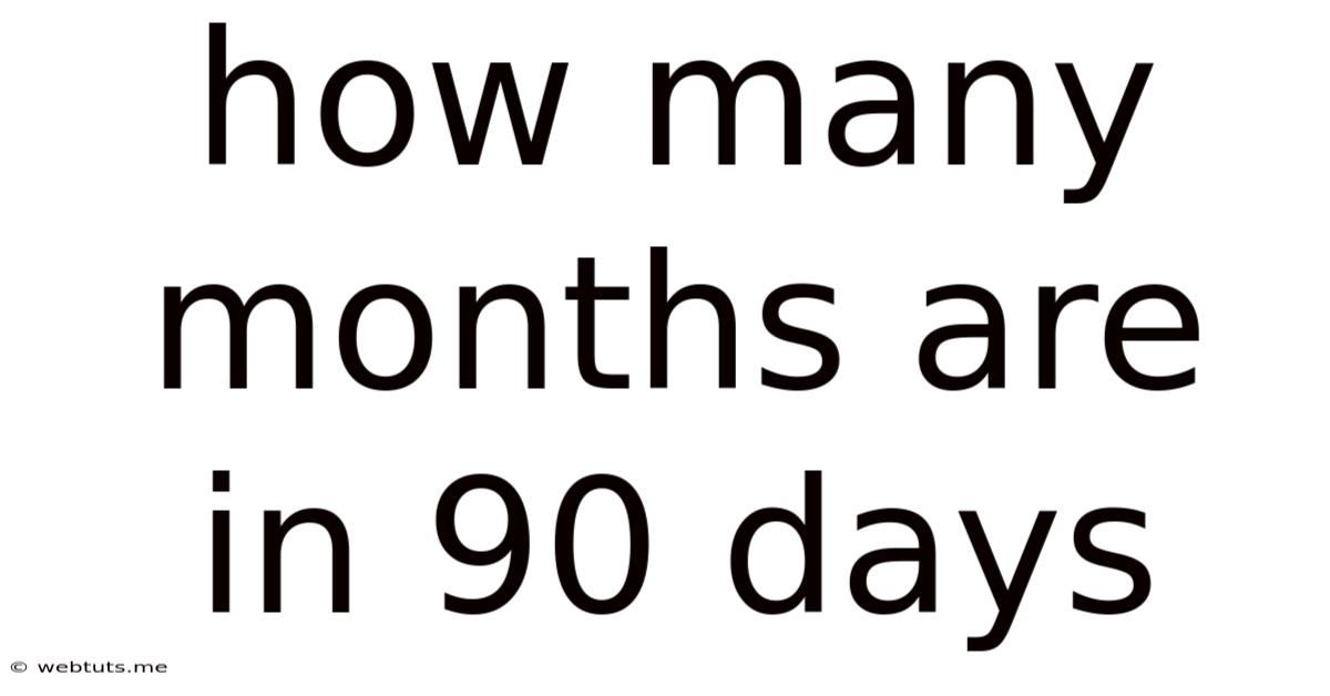 How Many Months Are In 90 Days