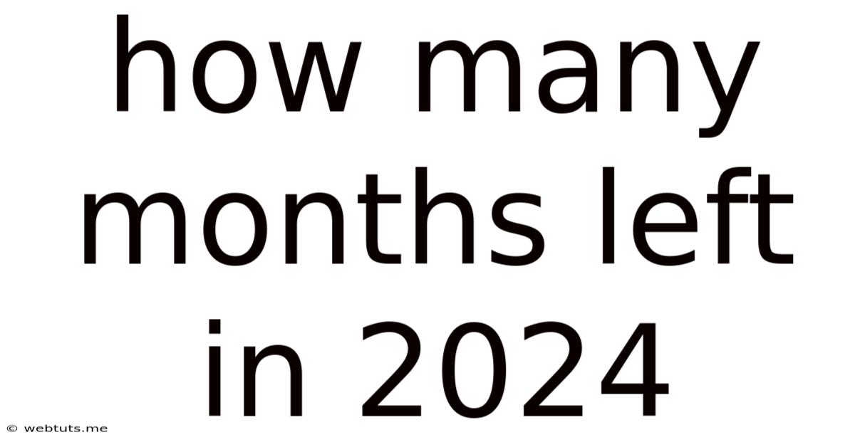 How Many Months Left In 2024