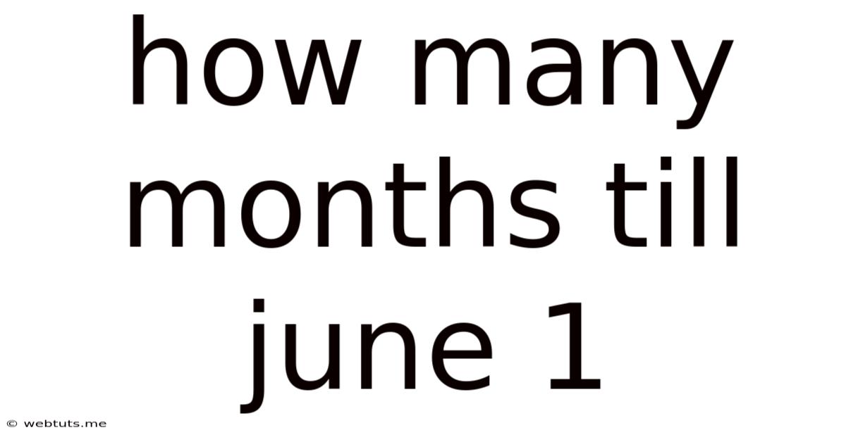 How Many Months Till June 1
