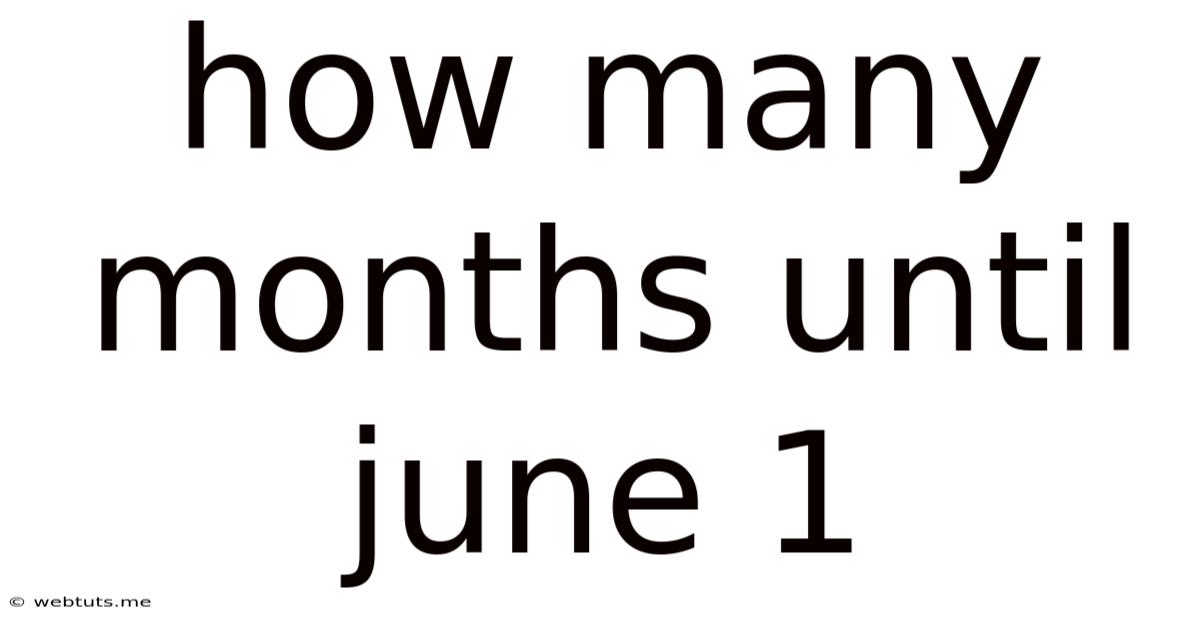 How Many Months Until June 1