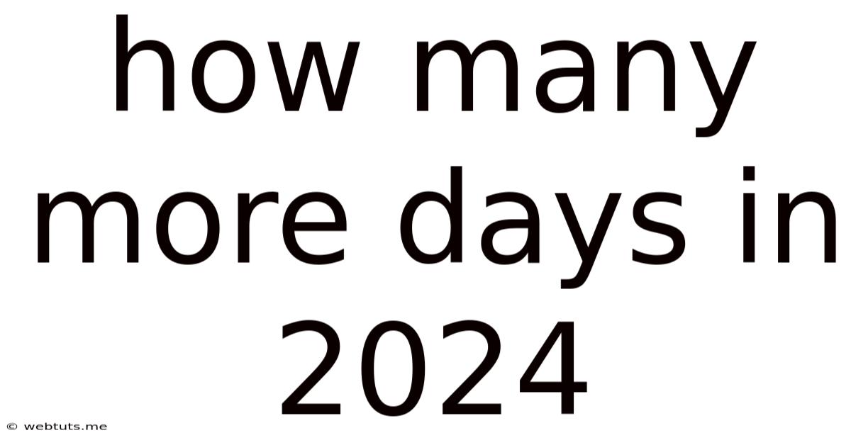 How Many More Days In 2024