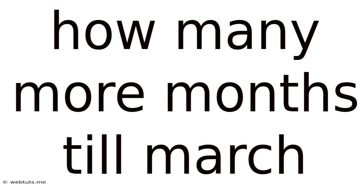 How Many More Months Till March