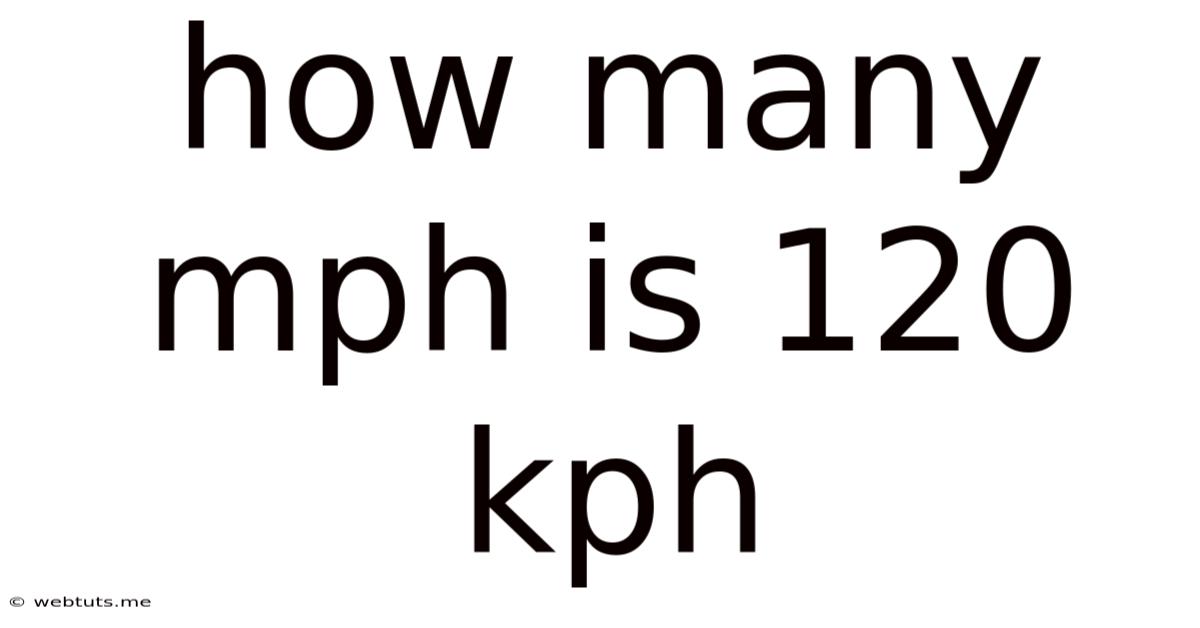 How Many Mph Is 120 Kph