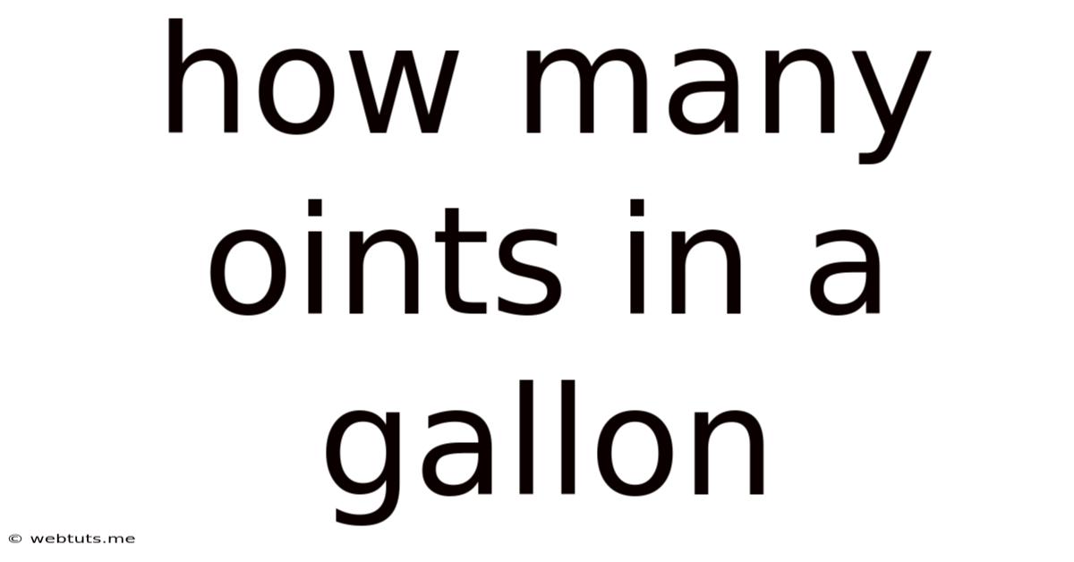 How Many Oints In A Gallon